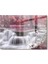 Pencere Şelale ve Pembe Ağaçlar | Doğa Temalı Cam Tablo | 50X70 cm 5070OLCTM109 4