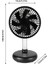 Mini Salınımlı Fan USB Şarj Edilebilir Taşınabilir Pille Çalışan Masa, 4 Hız Seviyesi ile Dış Mekan Beyaz Masası (Yurt Dışından) 3