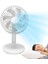 Mini Salınımlı Fan USB Şarj Edilebilir Taşınabilir Pille Çalışan Masa, 4 Hız Seviyesi ile Dış Mekan Beyaz Masası (Yurt Dışından) 4