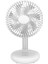 Mini Salınımlı Fan USB Şarj Edilebilir Taşınabilir Pille Çalışan Masa, 4 Hız Seviyesi ile Dış Mekan Beyaz Masası (Yurt Dışından) 5