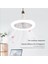 Uzaktan Kumandalı ve Işıklı Tavan Vantilatörü 30W LED Lamba Smart Silent E27 Dönüştürücü Taban Krem Rengi (Yurt Dışından) 2