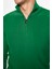 Erkek Slim Fit Dar Kesim Dik Yaka Fermuarlı Yeşil Kazak 4