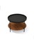 Harmonia Yuvarlak Orta Sehpa - 60 cm - Siyah Meşe Tabla / Ceviz Raf / Siyah Metal Ayak 1