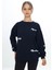 ATB-502872-3 Minimalist Baskılı Bisiklet Yaka 3 Iplik Sweatshirt 1