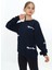 ATB-502872-3 Minimalist Baskılı Bisiklet Yaka 3 Iplik Sweatshirt 2