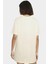 Sportswear Organic Cotton Short Sleve Dress Nakış Swooslu Elbise Krem 2