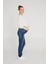 Slim Fit Likralı Hamile Jean Damlatmalı Koyu Mavi Pantolon 1012 2