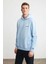 Carter Erkek Yumusaçık Kumaşlı Kapüşonlu Dağ Baskılı Kordonlu Regular Fit Açık Mavi Sweatshirt 3