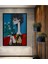 Dekoratif Ahşap Tablo Pablo Picasso Çerçeve Görünümlü Dikey Duvar Dekorasyon Tablosu 1