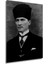 Dekoratif Dikey Siyah Beyaz Atatürk Duvar Tablo Ahşap Dikdörtgen Tablo 3