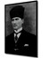 Dekoratif Dikey Siyah Beyaz Atatürk Duvar Tablo Ahşap Dikdörtgen Tablo 5