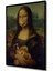 Mona Lisa Soyut Ahşap Tablo Tablolar Çerçeve Görünümlü Dikey Duvar Dekorasyon Tablosu 3