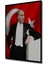 Dekoratif Atatürk ve Türk Bayrağı Temalı Ahşap Tablo Çerçeve Görünümlü Dikey Duvar Dekorasyon Tablo 3