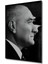 Dekoratif Dikey Yan Profilden Atatürk Duvar Tablo Ahşap Dikdörtgen Tablo 4