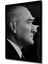 Dekoratif Dikey Yan Profilden Atatürk Duvar Tablo Ahşap Dikdörtgen Tablo 5