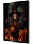 Hallowen Kucuk Cadı Ahşap Mdf Digital Uv Çocuk Odası Tablo Çerçeve Görünümlü Dikey Duvar Tablo 3