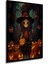 Hallowen Kucuk Cadı Ahşap Mdf Digital Uv Çocuk Odası Tablo Çerçeve Görünümlü Dikey Duvar Tablo 4