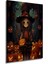 Hallowen Kucuk Cadı Ahşap Mdf Digital Uv Çocuk Odası Tablo Çerçeve Görünümlü Dikey Duvar Tablo 5