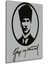 Dekoratif Dikey Gazi Mustafa Kemal Atatürk Imza Duvar Tablo Ahşap Dikdörtgen Tablo 3