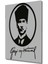 Dekoratif Dikey Gazi Mustafa Kemal Atatürk Imza Duvar Tablo Ahşap Dikdörtgen Tablo 4