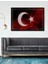 Dekoratif Ahşap Türk Bayrağı Tablo (Şanlı Bayrağımız) Şık Yatay Duvar Dekorasyon Tablosu 2