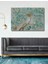 Dekoratif Gelincikler Su Yeşili Ahşap Tablo Şık Yatay Duvar Dekorasyon Tablosu 1