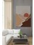 Dekoratif Bohem Minimalist Soyut Çizim Ahşap Tablo Çerçeve Görünümlü Dikey Duvar Dekorasyon Tablosu 2
