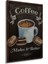 3 Boyutlu Ahşap Tablo Coffee Makes It Better Cafe Mdf Duvar Dekoru Çerçeve Görünümlü Duvar Tablo 5