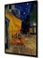 Cafe Terrace At Night Vincent Van Gogh Ahşap Tablo Çerçeve Görünümlü Dikey Duvar Dekorasyon Tablosu 3