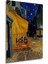 Cafe Terrace At Night Vincent Van Gogh Ahşap Tablo Çerçeve Görünümlü Dikey Duvar Dekorasyon Tablosu 5
