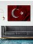 Dekoratif Ahşap Tablo Türk Bayrağı (Ay Yıldız) Şık Yatay Duvar Dekorasyon Tablosu 1