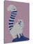 Ahşap Tablo Mid Century Matisse Bohem Soyut Minimalist Art Çerçeve Görünümlü Dikey Duvar Tablo 5