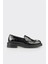 Siyah Deri Kadın Loafer 1