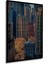 Ahşap Tablo New York Manhattan City Peyzaj Şehir Posteri Çerçeve Görünümlü Dikey Duvar Tablo 4