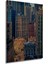 Ahşap Tablo New York Manhattan City Peyzaj Şehir Posteri Çerçeve Görünümlü Dikey Duvar Tablo 5