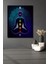 Hint Buda Meditasyon 7 Çakra Yoga Spor Ahşap Tablo Çerçeve Görünümlü Dikey Duvar Dekorasyon Tablosu 2