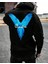 Büyük Beden Özel Tasarım Kapüşonlu Paradıse Mavi Sırt Baskılı Modern Erkek Battal Sweatshırt 2