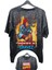 Unisex America Chavez Baskılı Yıkamalı Tişört, Oversize Marvel Comics Baskılı Eskitme T-Shirt 2