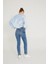 Slim Fit Likralı Hamile Jean Bulutlu Mavi Pantolon 1012 4