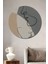 Dekoratif Minimalist Modern Sanat Birbirine Bakan Çift Duvar Tablo Ahşap Yuvarlak Tablo 2