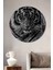 Dekoratif Siyah Beyaz Kaplan Duvar Tablo Ahşap Yuvarlak Tablo 2