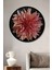 Dekoratif Çiçekler Minimalist Duvar Tablo Ahşap Yuvarlak Tablo 1