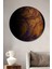 Ahşap Tablo Soyut Gezegen Toprak Baskılı Modern 3 Boyutlu Şık Yuvarlak Duvar Dekorasyon Tablosu 1