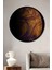 Ahşap Tablo Soyut Gezegen Toprak Baskılı Modern 3 Boyutlu Şık Yuvarlak Duvar Dekorasyon Tablosu 2