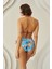 Renkli Mixed Boyundan Bağlamalı Üçgen Tek Üst Bikini 4