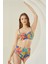 Renkli Fresh Flower Kaplı Desteksiz Tek Üst Bikini 1
