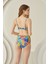 Renkli Fresh Flower Kaplı Desteksiz Tek Üst Bikini 3