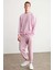 Marshall Erkek Pamuklu İçi Polarlı Nakışlı Relaxed Pembe Eşofman Takımı 1