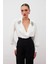 Aksesuar Detaylı Bodysuit Bluz - Ekru 3