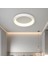 Beyaz Ø50CM Kumandalı Dimli, 3 Işık, Çember, LED Tavan Lambası, Modern Aydınlatma, Avize 2